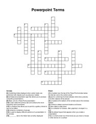 Powerpoint Terms crossword puzzle