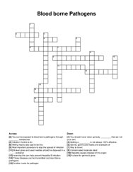 Blood borne Pathogens crossword puzzle