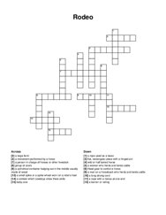 Rodeo crossword puzzle