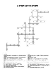 Career Development crossword puzzle