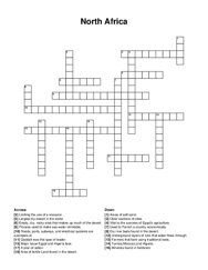 North Africa crossword puzzle