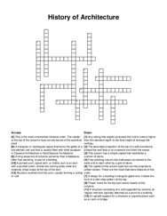 History of Architecture crossword puzzle