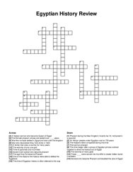 Egyptian History Review crossword puzzle