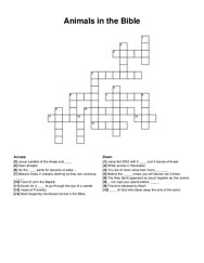 Animals in the Bible crossword puzzle