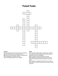 Fossil Fuels crossword puzzle