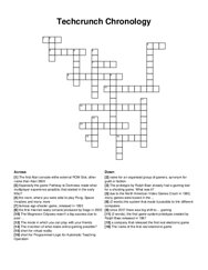 Techcrunch Chronology crossword puzzle