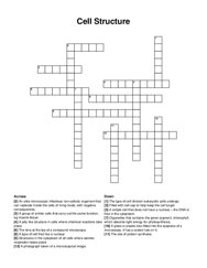 Cell Structure crossword puzzle