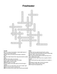 Freshwater crossword puzzle