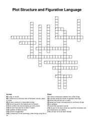 Plot Structure and Figurative Language crossword puzzle