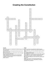 Creating the Constitution crossword puzzle