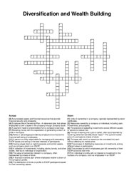 Diversification and Wealth Building crossword puzzle