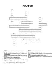 GARDEN crossword puzzle