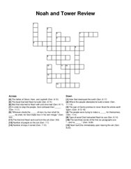 Noah and Tower Review crossword puzzle