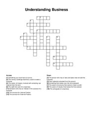 Understanding Business crossword puzzle