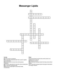 Messenger Lipids crossword puzzle