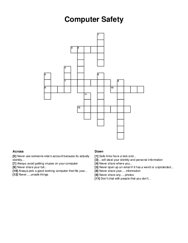 Computer Safety crossword puzzle