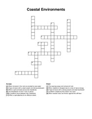 Coastal Environments crossword puzzle
