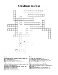 Knowledge Exercise crossword puzzle