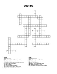 SOUNDS crossword puzzle