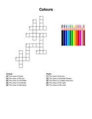 Colours crossword puzzle