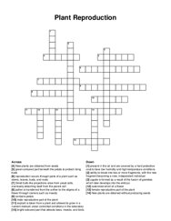 Plant Reproduction crossword puzzle