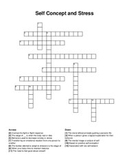 Self Concept and Stress crossword puzzle