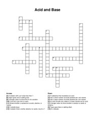 Acid and Base crossword puzzle