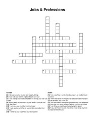 Jobs & Professions crossword puzzle