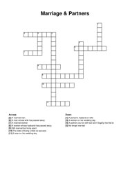 Marriage & Partners crossword puzzle