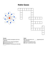 Noble Gases crossword puzzle