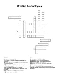 Creative Technologies crossword puzzle