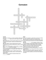 Corrosion crossword puzzle