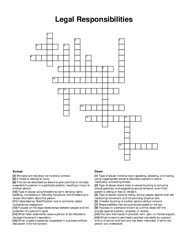 Legal Responsibilities crossword puzzle