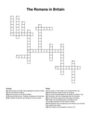 The Romans in Britain crossword puzzle