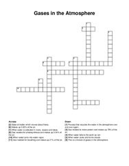 Gases in the Atmosphere crossword puzzle