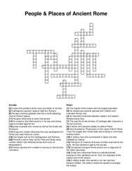 People & Places of Ancient Rome crossword puzzle
