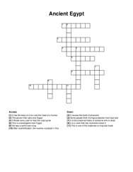 Ancient Egypt crossword puzzle