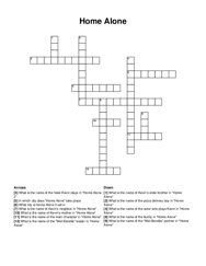 Home Alone crossword puzzle