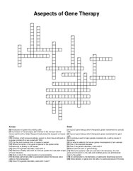 Asepects of Gene Therapy crossword puzzle