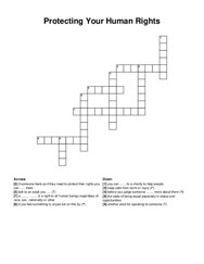 Protecting Your Human Rights crossword puzzle