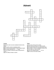 Advent crossword puzzle