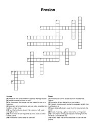 Erosion crossword puzzle