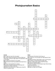 Photojournalism Basics crossword puzzle