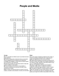 People and Media crossword puzzle