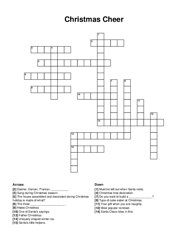 Christmas Cheer crossword puzzle