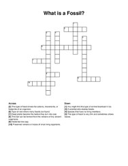 What is a Fossil? crossword puzzle