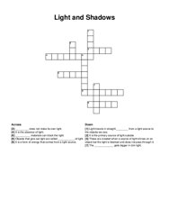 Light and Shadows crossword puzzle