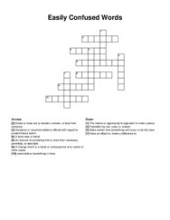 Easily Confused Words crossword puzzle