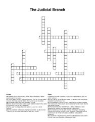 The Judicial Branch crossword puzzle