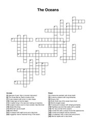 The Oceans crossword puzzle